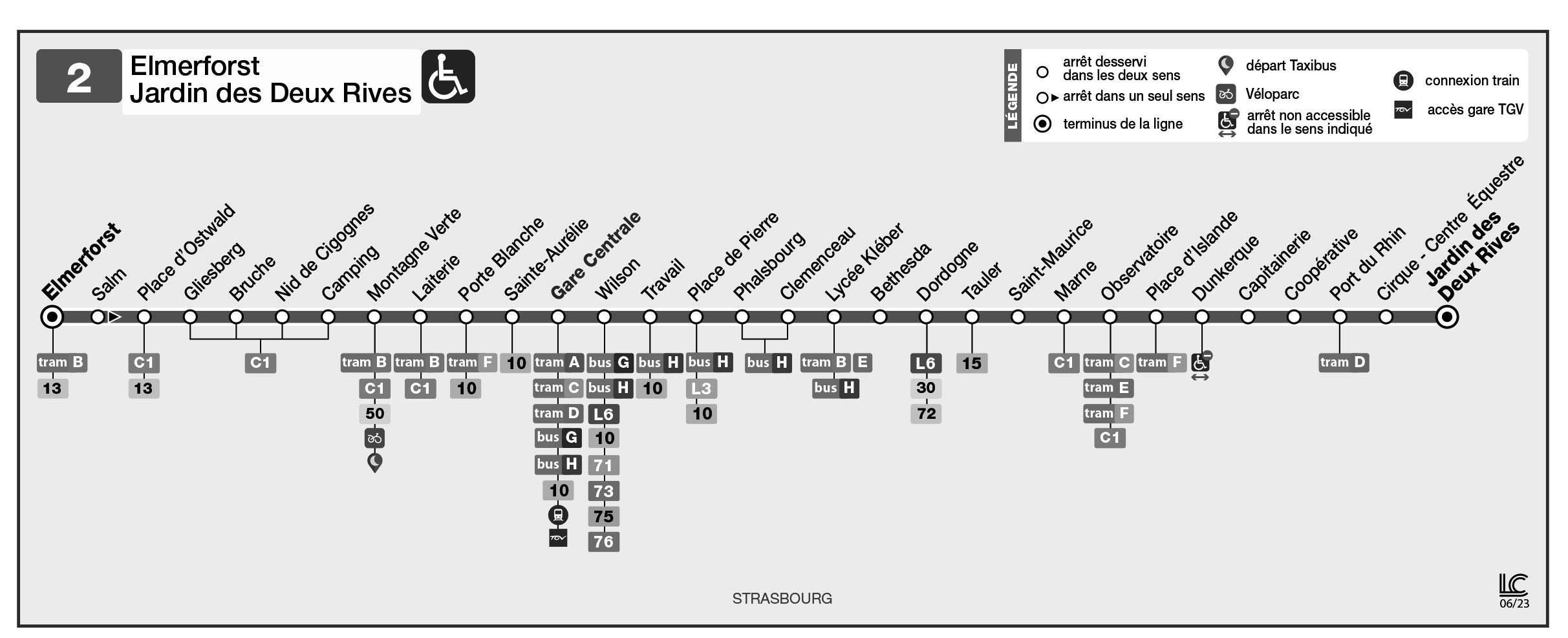 plan Bus 2 Plan de la ligne 2